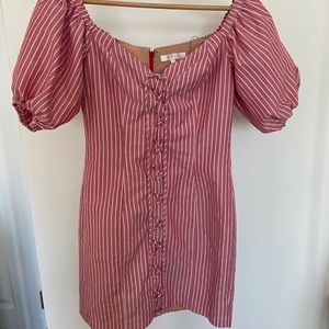 WAYF Corset Deep Pink Dress